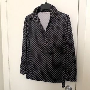 Vintage Tucker Knits Partial Button Down Top Read Below